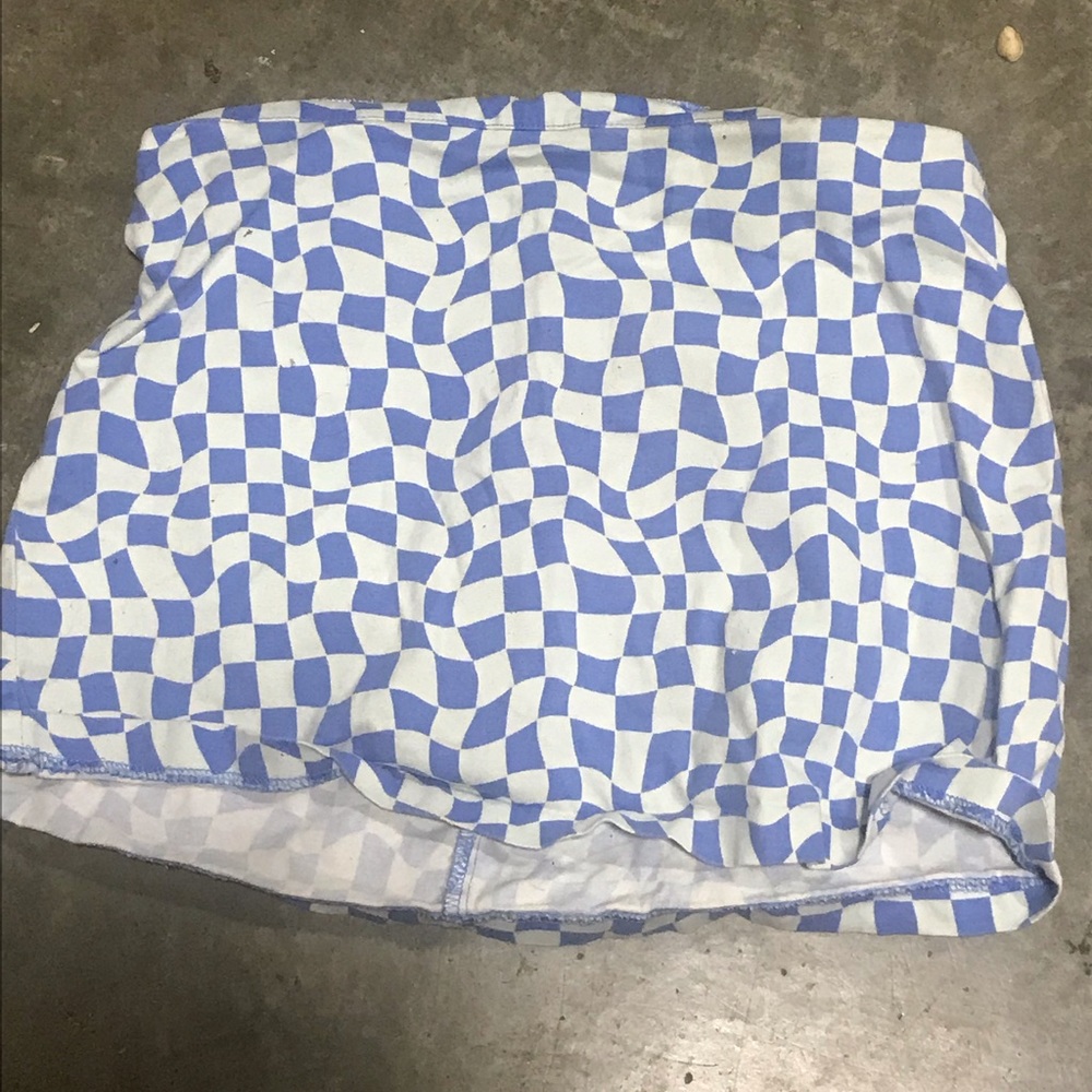 blue mini skirt